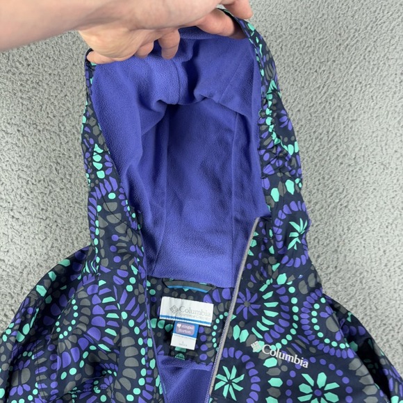 Columbia Jacket Boys Large Geometric Omni Tech Waterproof Mountain Action Skiing - Picture 5 of 11